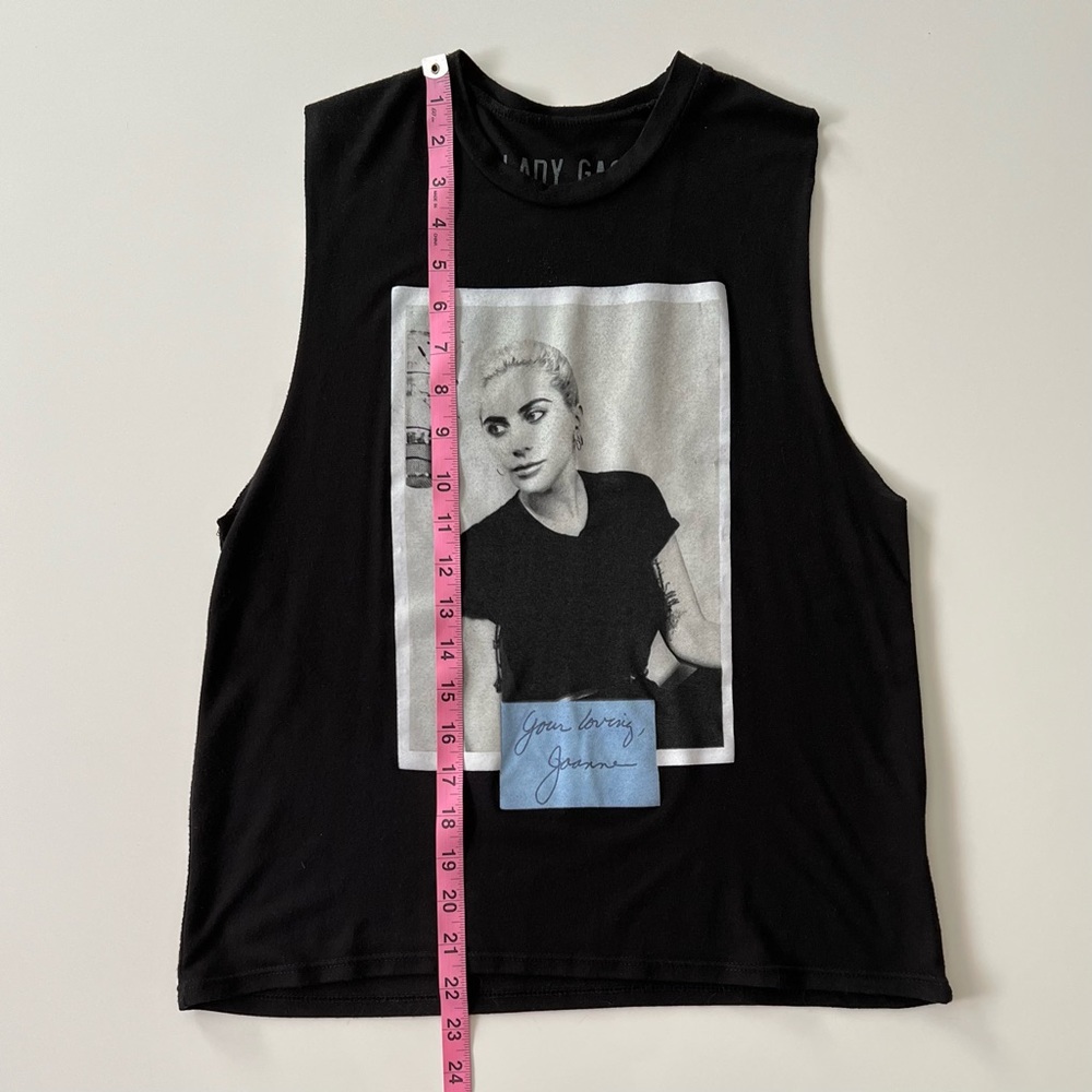 Lady Gaga Joanne Muscle Tank Top, Black, XS - Picture 5 of 6